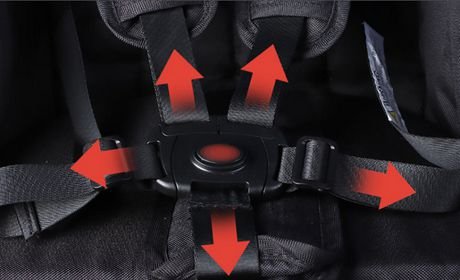 Keep baby safe with your harnessing system! Head to our website to see our stroller features. babyroues.com/babyrouesfeatu… #baby #stroller #kids #mom