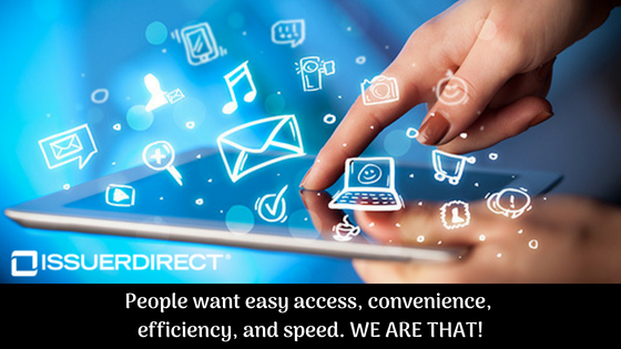 investornetwork's tweet photo. In today’s digital age consumers are looking for products that are easily accessible, efficient and quick. #digitalage #fintech #regtech #Issuerdirect https://t.co/kV9y1kr1nX