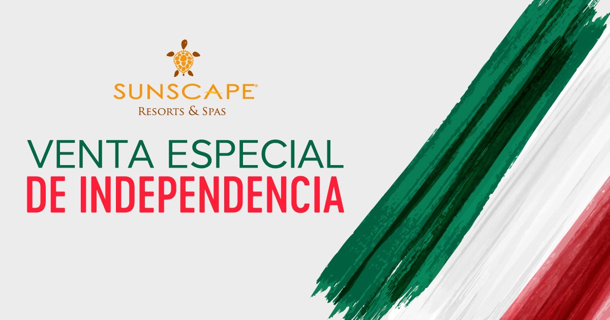 SunscapeMX's tweet image. 🎊 🇲🇽 ¡Que #VivaMéxico, sí señor!
Celebra el Grito de Independencia de México con descuentos de #hotel en #VentaEspecial de #SunscapeResorts &amp;amp; Spas!
bit.ly/SunscapeIndepe… | 01800 087 4890        
*Reserva del 3 al 16 septiembre, 2018. #PromoHotel #ViajemosPorMéxico