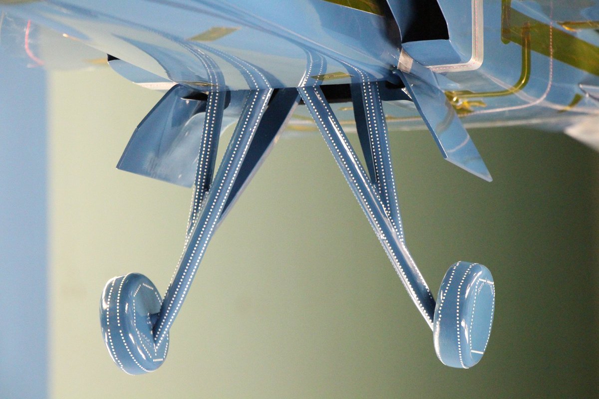 boomsupersonic's tweet image. The last major XB-1 wind tunnel test is behind us! The model performed beautifully, matching our predictions. The “dirty” one is from flow visualization with a mixture of kerosene, clay powder, and DayGlo pigment called “China clay.” Can't wait to fly the real thing next year.