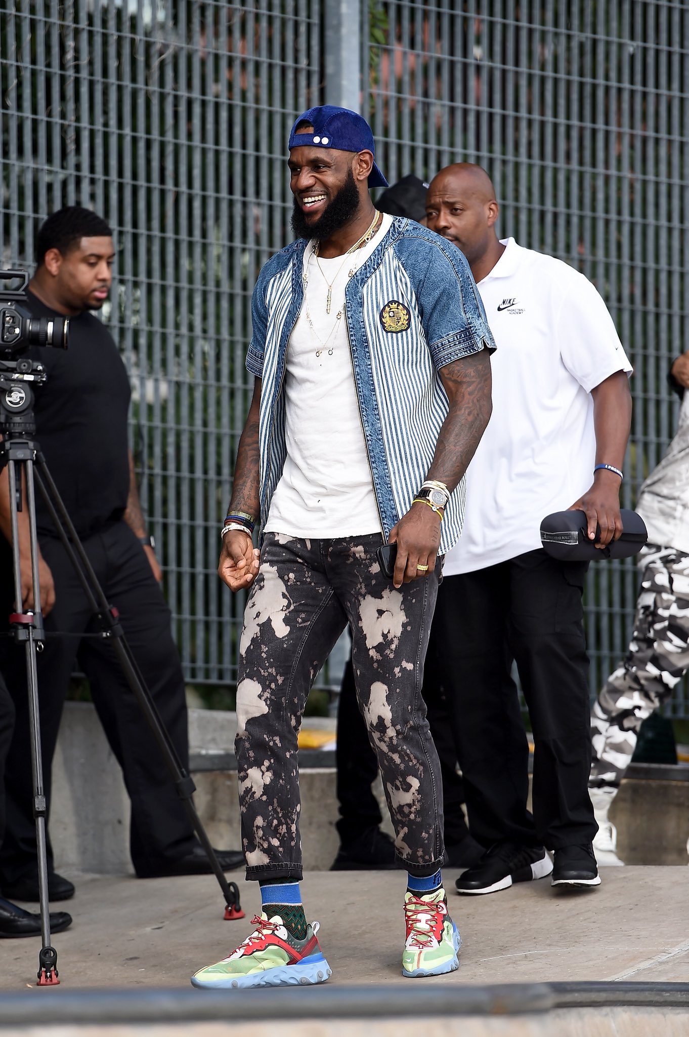 B R Kicks on X KingJames wearing the undercover lab x Nike React Element 87 https t Kn33nkXriq X