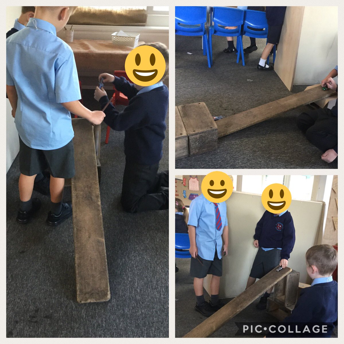 “The lower the ramp the further the cars go, the higher the ramp the faster the cars go” brilliant team work from the boys this morning and excellent vocabulary to explain what they had witnessed. 🌟 #enhancedlearning #teamwork ☺️