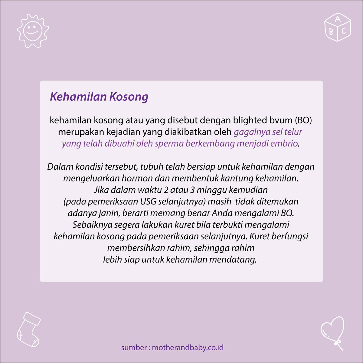 deedeechildren's tweet photo. Moms pernahkah mendengar dengan sebutan KEHAMILAN KOSONG?  Berikut ini penjelasan pakar mengenai hal tersebut. #InfoDeeDee #Pregnant https://t.co/7KzBCmn0bR