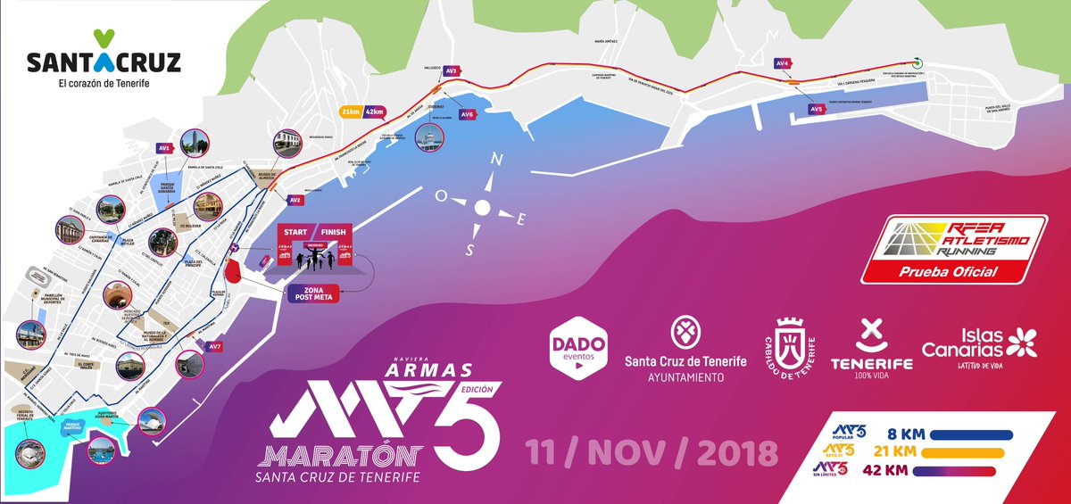 ELDORSAL's tweet photo. 🏃‍♂️La Maratón de Santa Cruz inaugurará de nuevo la temporada de la Federación de @atletismoRFEA, y estrena recorrido 

➡️ https://t.co/txgUP2fvMf https://t.co/2wsaQXchPU