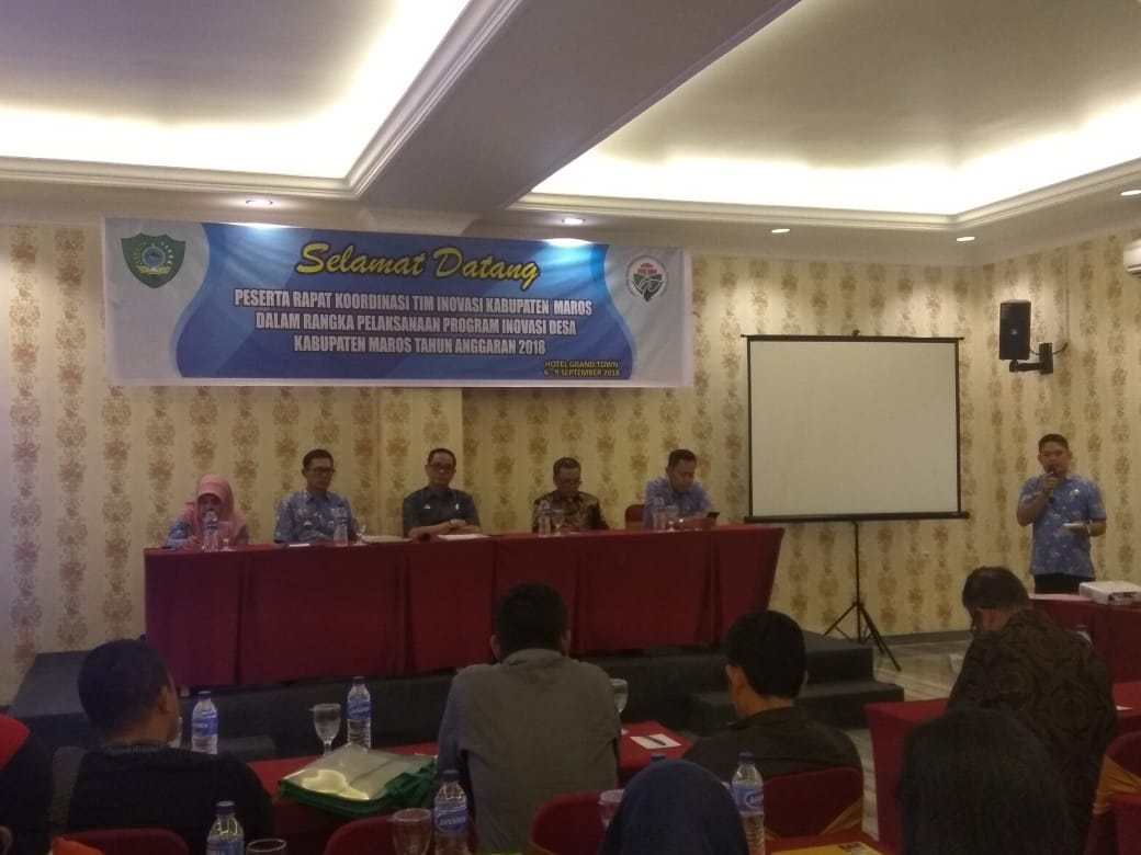 Chacank9's tweet photo. Sosialisasi P2KTD dan rapat koordinasi Tim Inovasi Kabupaten dalam Rangka Pelaksanaan Inovasi Desa Kab.Maros
# Hotel grand Town#
@jokowi
@EkoSandjojo 
@mappisona_andi 
@rusfendy212 https://t.co/nsNKb0TI0T