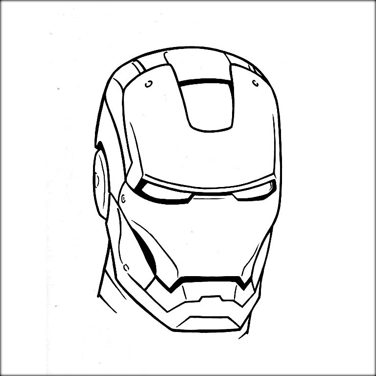 Coloring Pages Iron Man Mask