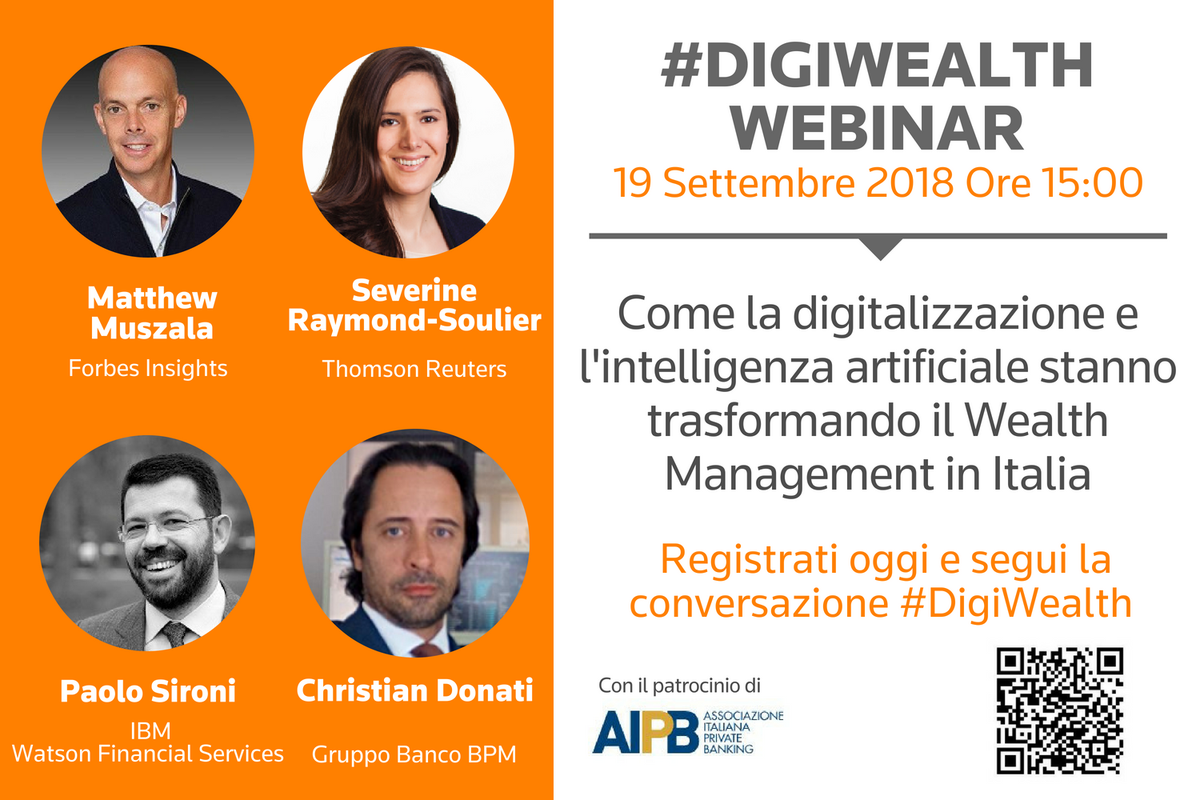 AIPB_it's tweet photo. #privatebanking: AIPB patrocina il webinar #DigiWealth di @thomsonreuters. Clicca a questo link per registrarti https://t.co/Ki1c1wUsLY https://t.co/TRMPBoiOMi