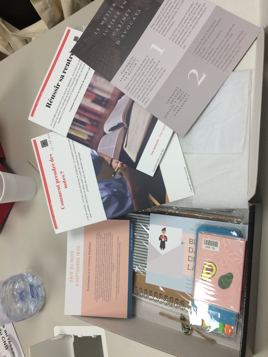 Pour les étudiants en droit qui s’apprêtent à suivre le marathon d’une année de fac: ⁦<a href="/LaLawbox/">La LawBox</a>⁩ envoie sa 1e box dans une dizaine de jours à ses abonnés ;-)