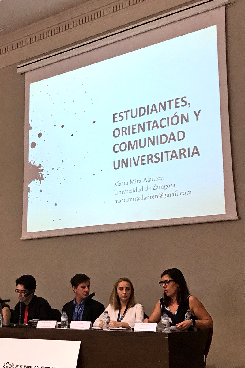 ferlade's tweet photo. @martamira91 de la @ouad_unizar en la mesa: ¿cuál es el papel del estudiante en la orientación universitaria ?
Aportaciones de los estudiantes en el #ciou2018 en @unizar https://t.co/XQ4X4brzhz