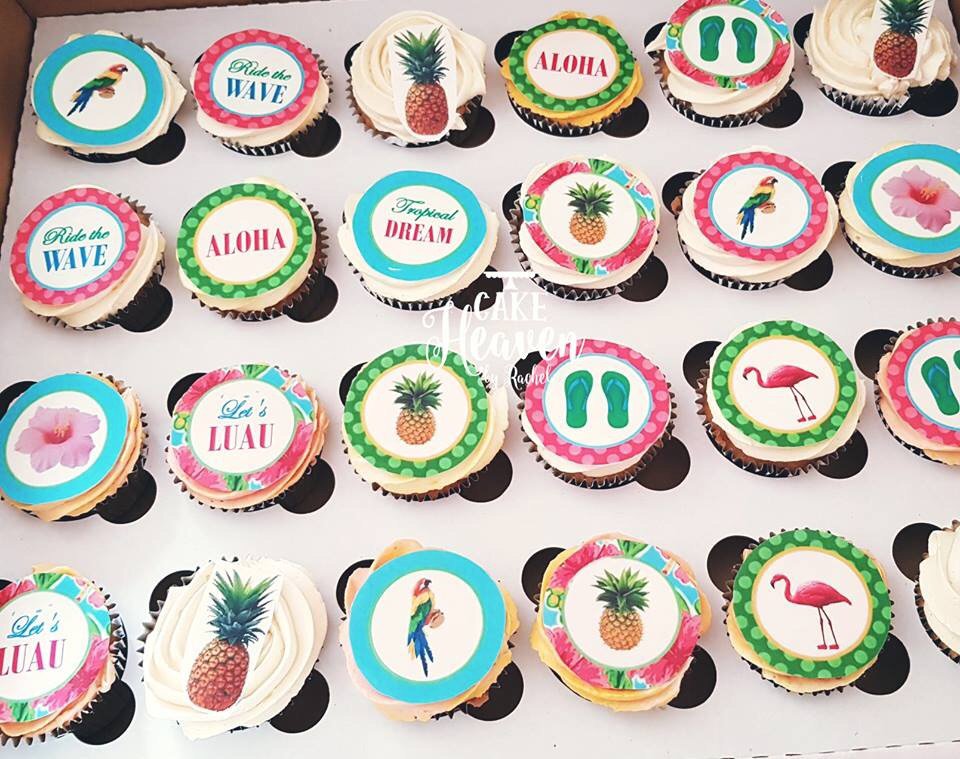 More fun #cupcakes for #themed #parties.. 🌴🍍 #Hawaiian #Cupcakes #Luha