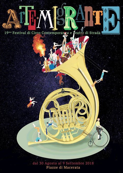 ComuneMacerata's tweet photo. #teatrodistrada #circo, #spettacoli nel weekend  in centro storico #Artemigrante più di 50 artisti #funamboli, #acrobati, #giocolieri, #cabarettisti, #artistidistrada  #streetmusic e il 9 settembre h 22 piazza della Libertà #GranGalà finale https://t.co/PMcmHO2zs4 https://t.co/33OywhPNjb