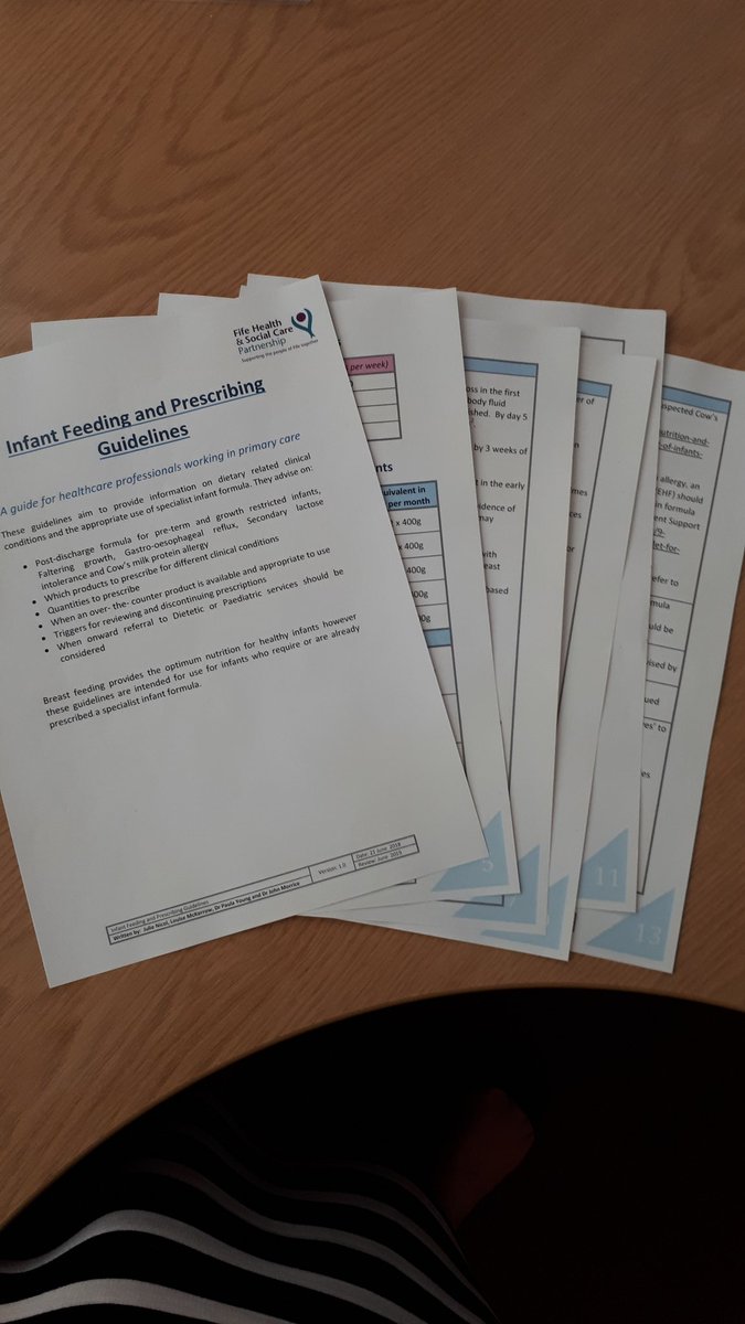 @BDA_Scotland @vicbennmuchty @BDA_Paediatrics @LisaCruicksha12 @JoannaTeece @evelynnewman17 @AlisonMacnhs @RuthCampbellPHN @JulieNicol9 
At last we have all agreed and launched the Infant Feeding and Prescribing Guidelines for Primary Care for Fife.👍