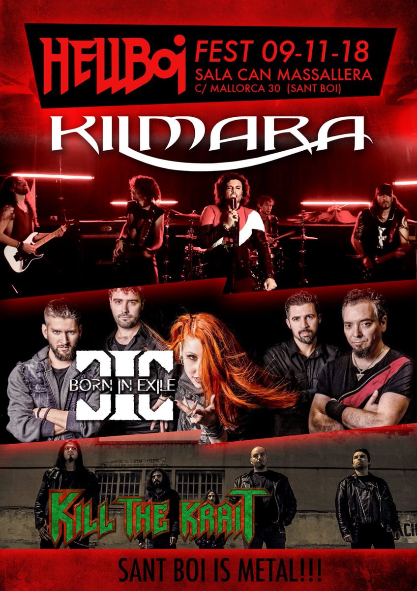 killthekrait's tweet image. Volvemos a la carga. Abriendo para Kilmara en la presentación de su nuevo disco junto a Born in Exile. Pronto informaremos sobre los puntos de venta #killthekrait #Kilmara #BorninExile #Volvemos  #Santboi