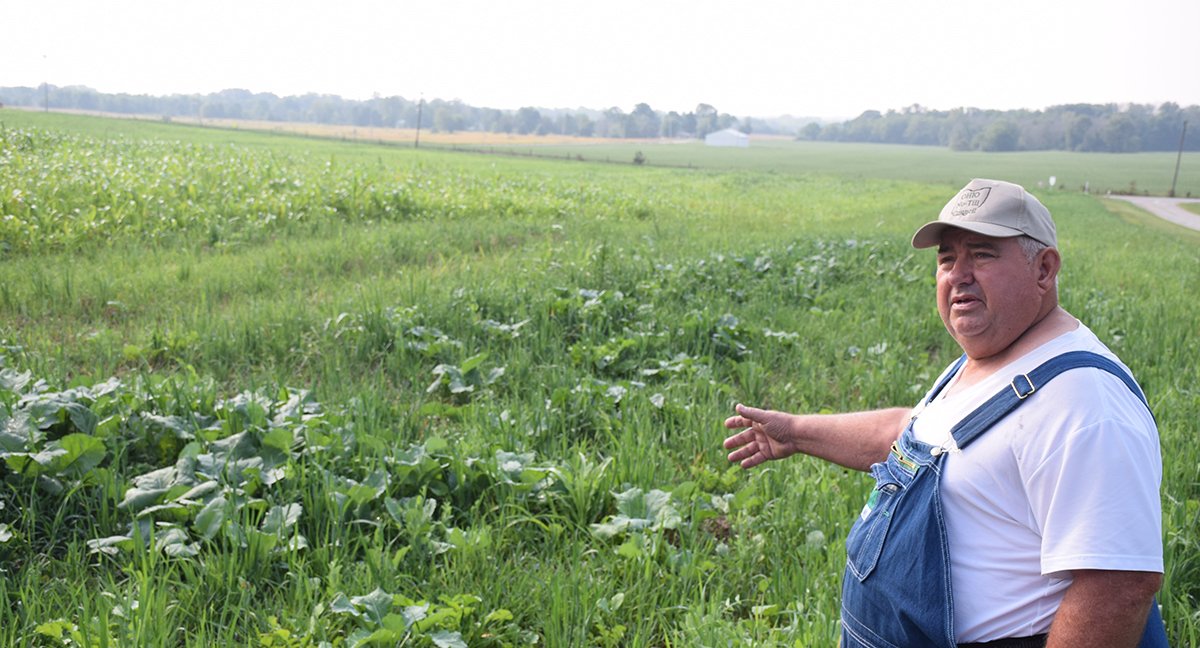 NRCS_Ohio's tweet photo. “On hot summer days, our neighbors had soil temperatures of 118 degrees. Ours was 86 degrees." https://t.co/5TvKii74Sl #soilhealth #DiscoverTheCover https://t.co/tRHSCUUhvk