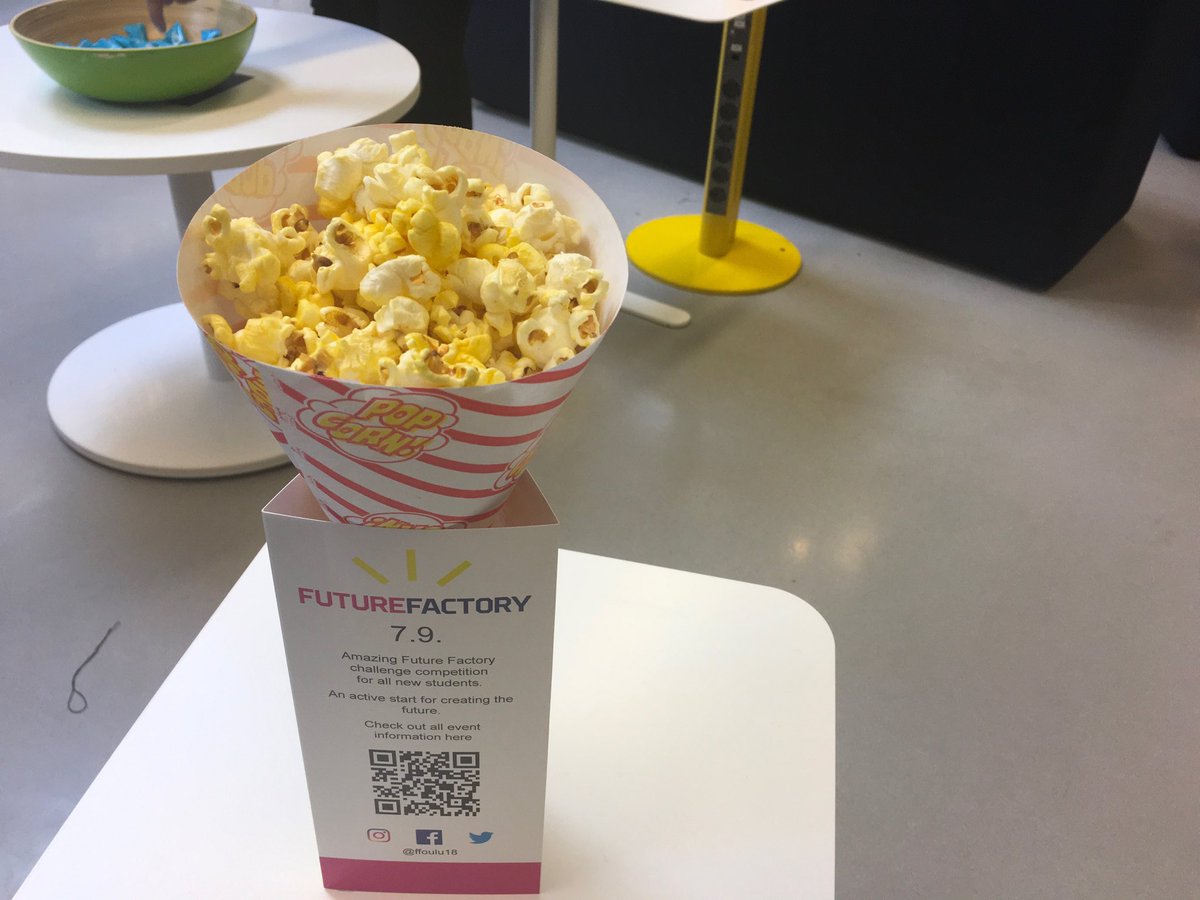 ffoulu18's tweet photo. if you need a snack, come to Tellus and  pick up topopcorn https://t.co/KYrvJacT0z