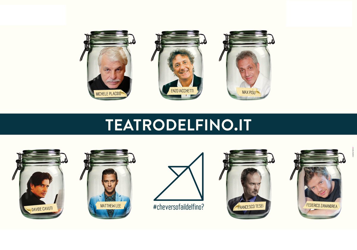 TeatroDelfino's tweet photo. #Stagione1819 #campagnabbonamenti #teatrodelfino @CLAPS_circuito #MichelePlacido #EnzoIacchetti #MaxPisu #DavideCavuti #MatthewLee #FrancescoTesei #FedericoZanandrea https://t.co/d6384LdFZF