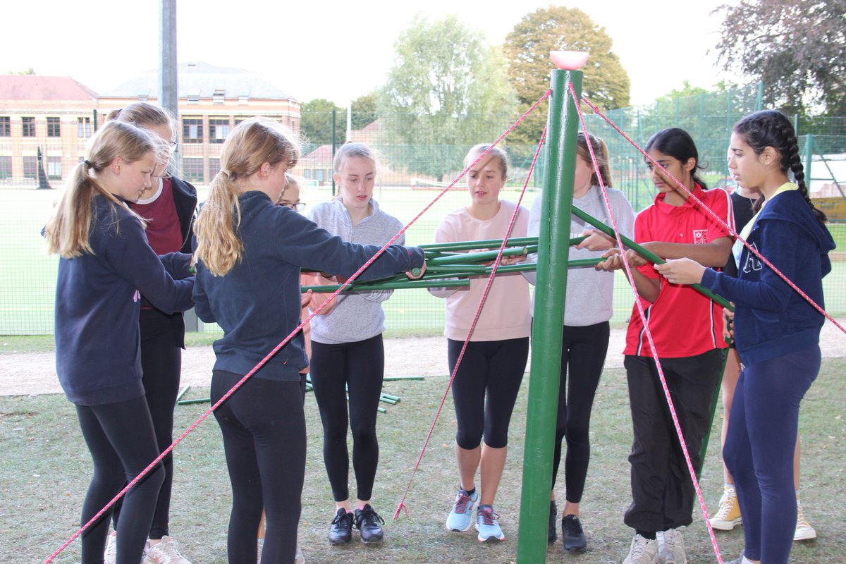 RedmaidsHigh's tweet image. Raising the bar(s)! Year 9 working together to complete challenges set by @H5adventure #teamwork #agilethinkers