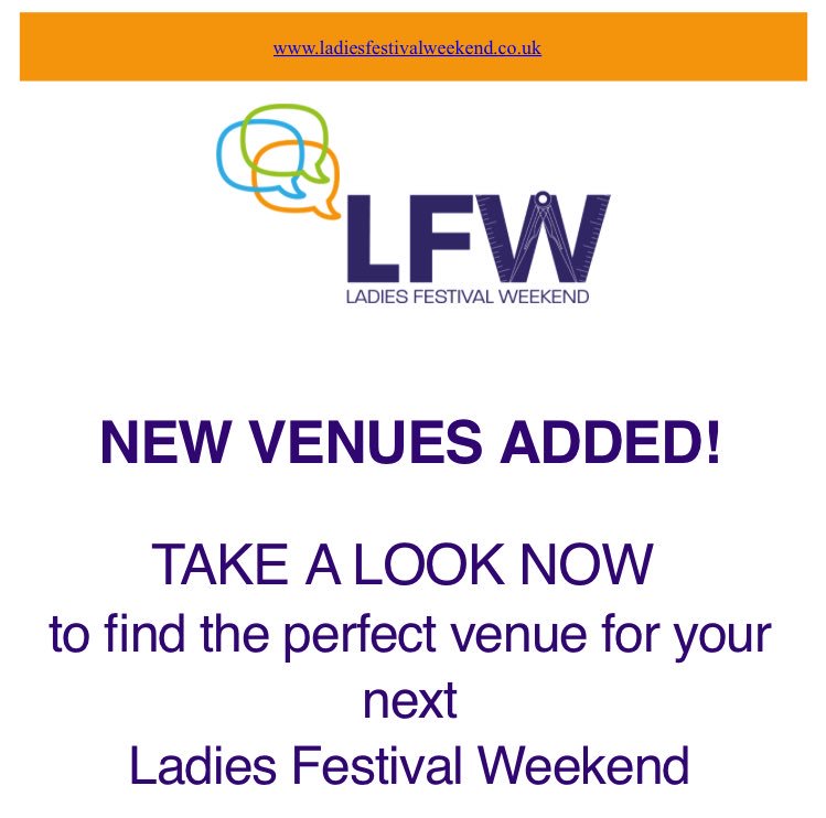 After a super-successful summer of updating our list of preferred partners, we are excited to showcase some amazing venues! Go take a look 👀 ladiesfestivalweekend.co.uk