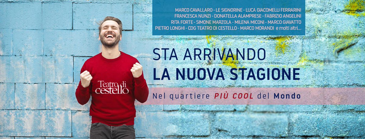 TeatroCestello's tweet photo. Se ami il #teatro ... sostienilo! Abbonati al Cestello una scoppiettante #NuovaStagione di aspetta! #prosa #musical #off #big e #sorprese tutte da #vivere! Grandi #emozioni in compagnia! https://t.co/Pa5VjZIVRW