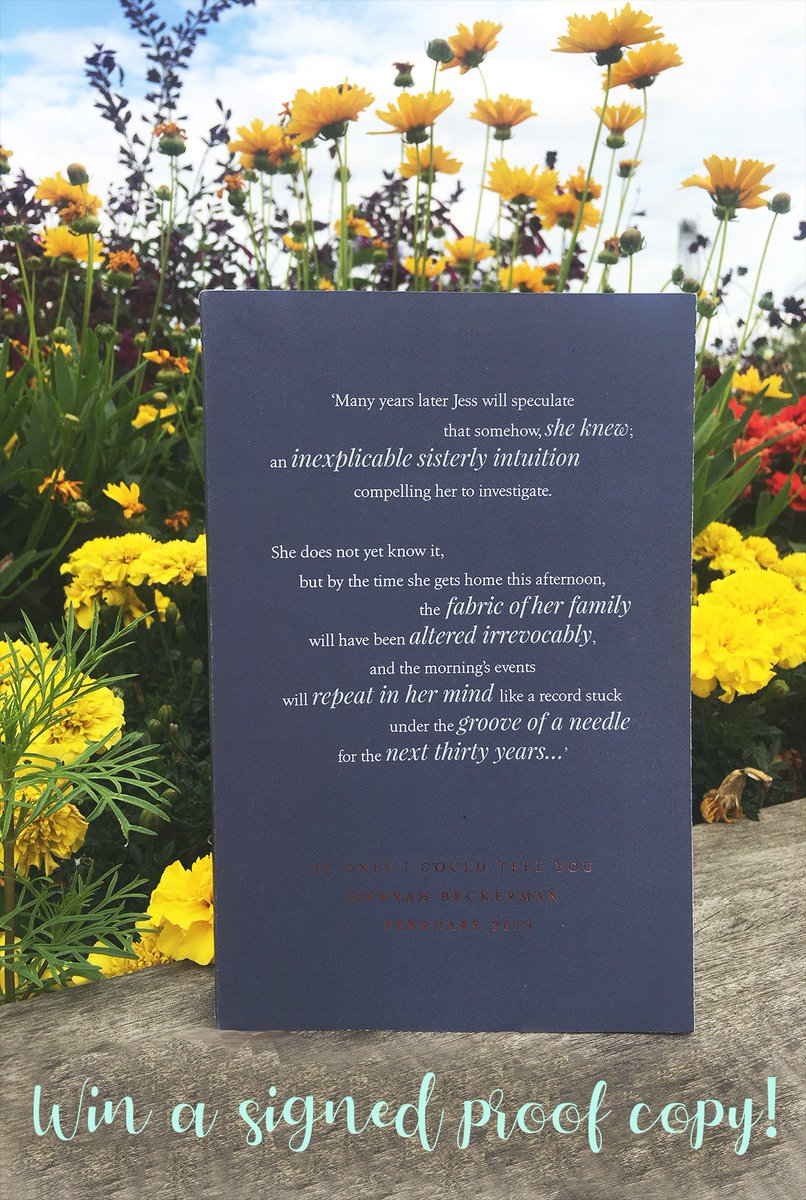 Orion Publishing (@orionbooks) on Twitter photo IF ONLY you could read <a href="/hannahbeckerman/">Hannah Beckerman</a>'s #IfOnly before it publishes in Feb, you say?!
Luckily, we have proof number ONE of only 100 copies, signed by Hannah, to give away.
RT to be in with a chance of winning!
Closes midnight, 9th Sept. Full Ts&Cs: smarturl.it/IfOnlyCompRT IF ONLY you could read <a href="/hannahbeckerman/">Hannah Beckerman</a>'s #IfOnly before it publishes in Feb, you say?!
Luckily, we have proof number ONE of only 100 copies, signed by Hannah, to give away.
RT to be in with a chance of winning!
Closes midnight, 9th Sept. Full Ts&Cs: smarturl.it/IfOnlyCompRT