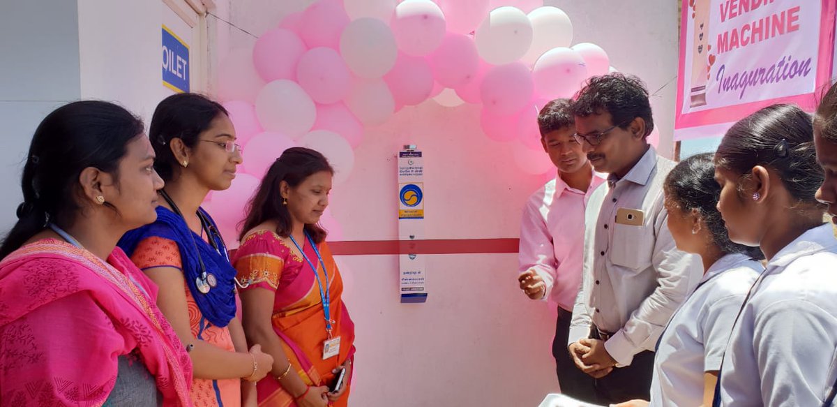BPCL_SO_TRICHY's tweet photo. Pleased to launch the first Sanitary Napkin Vending machine of Trichy Territory at Chinnammal Enterprises, Vaiyampatty, Trichy by Territory Manager Shri.Anbukannan.
Keeping in mind the requirements of highway travelers. 
#BPCL https://t.co/5BzqZJmyOy