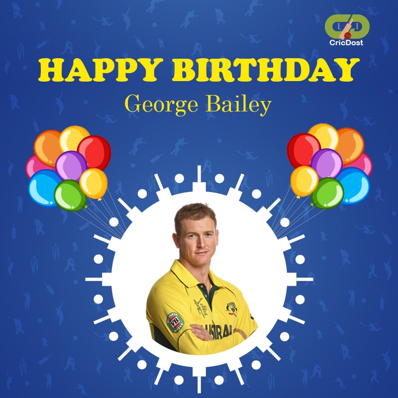 cricdost's tweet photo. Wish you a Very Happy Birthday George Bailey
#HappyBirthdayGeorgeBailey #GeorgeBailey #HappyBirthdayBailey #CricDost #Cric #Dost #StreetStarsFinder #CricketApp #ScoringApp #LiveScoreApp #ScorecardApp #LiveCricketScoreApp @CricDost @CAPathway @CAComms https://t.co/LW7mY4vI2G