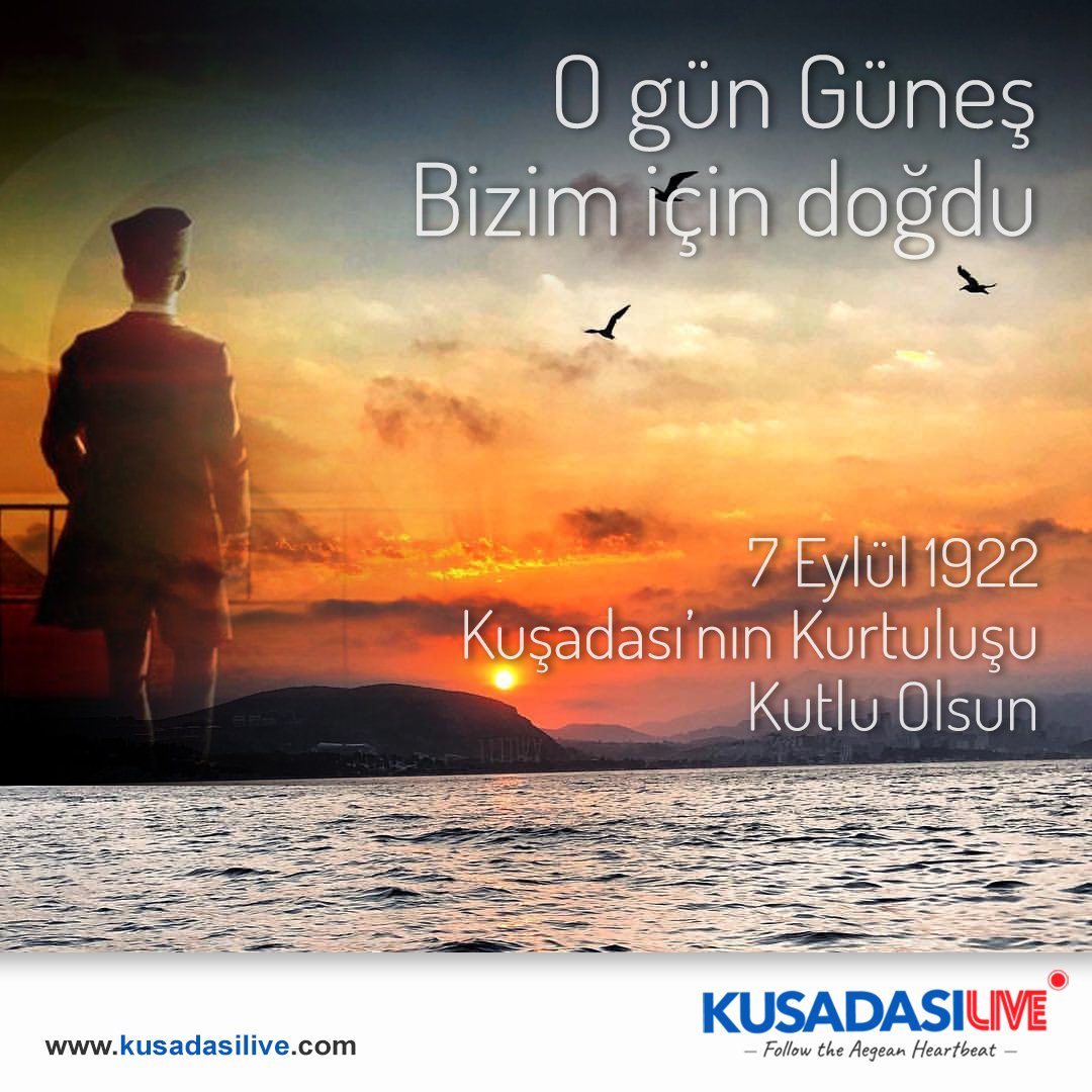 KusadasiLIVEcom's tweet photo. Kuşadası'nın düşman işgalinden kurtuluşunun 96. yılı kutlu olsun ! 😍🤗🇹🇷️
🌍 https://t.co/x5SlXOwkXm 
#kusadasi #kuşadası #kusadasibeach #kusadasiplaj #kusadasitatil #kusadasivacation #kusadasishore #amazing #live #feeltheheartbeat #kuşadasılive #kusadasilive #liveinkusadası https://t.co/baKdO7FZvt