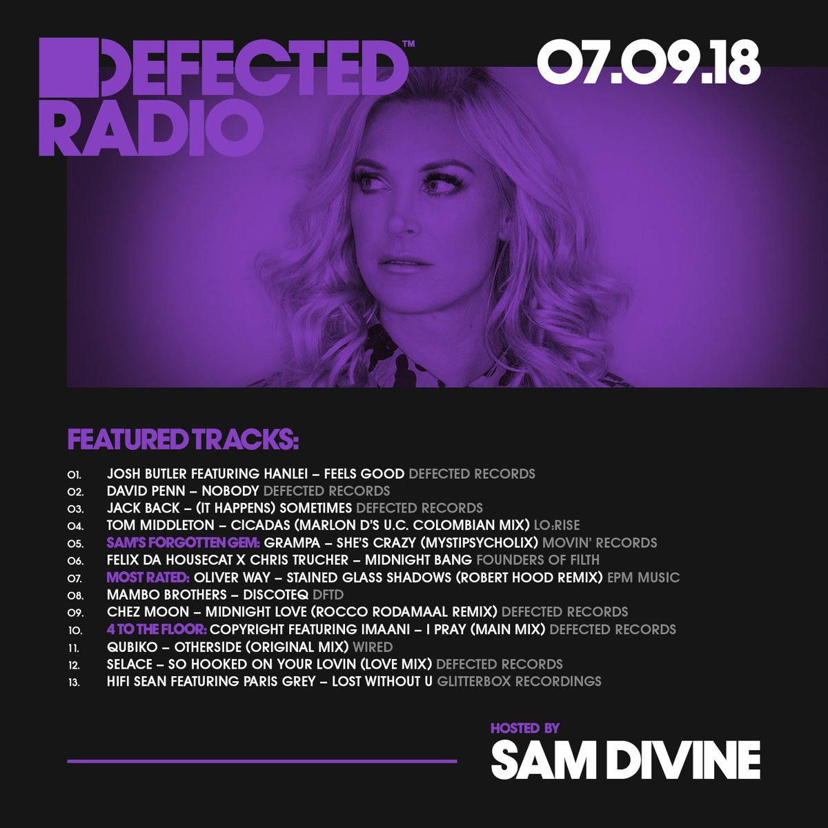 Happy Friday! 😁

This week's #DRadio with <a href="/samdivine/">▼ Sam Divine ▼</a> has landed! 🎵

Tune in here: defectedradio.lnk.to/all

#FridayFeeling