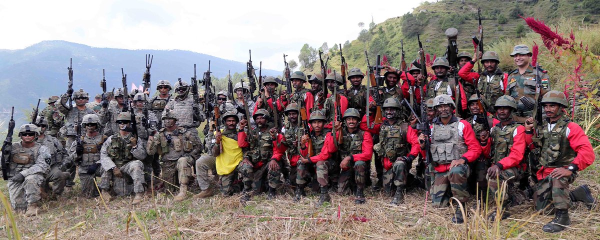 IamRajat_Pandit's tweet image. Soon after the #2plus2 dialogue with the US yesterday, joint military exercise #YudhAbhyas between their armies to be conducted at Chaubatia, Uttarakhand from Sept 16 to 29. File pix of an earlier Yudh Abhyas exercise