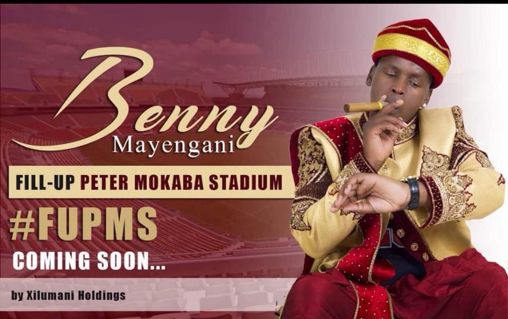 EricanSA's tweet photo. Retweet if you think that Benny Mayengani can #FillUp FNB stadium to full capacity: 95000 and not 66 000 like other people. 

#FillUpPeterMokabaStadium #FillUpGiyaniStadium #FillUp https://t.co/oKUvQqighQ