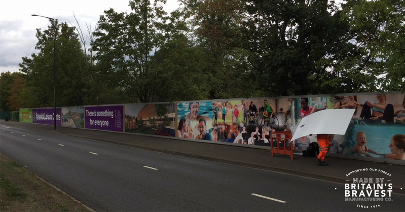 We are proud that organisations from all across the UK support veterans and people with disabilities through <a href="/BravestMfgCo/">Britains Bravest Mfg</a>. Hoardings made by veterans have been installed for the new Braywick Leisure Centre for our long-standing customer <a href="/WatesGroup/">Wates Group</a> with artwork supplied by <a href="/RBWM/">RBWM</a>