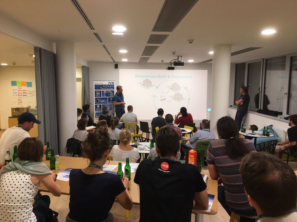 kununu's tweet photo. Danke an über 50 Teilnehmer, die gestern beim ersten #kununu Tech Meetup dabei waren. #atamVIE #testBustersNight @RudolfGroetz @TheBay0r @e34solutions @cqse @IVM_at https://t.co/5w6FiJSsmo