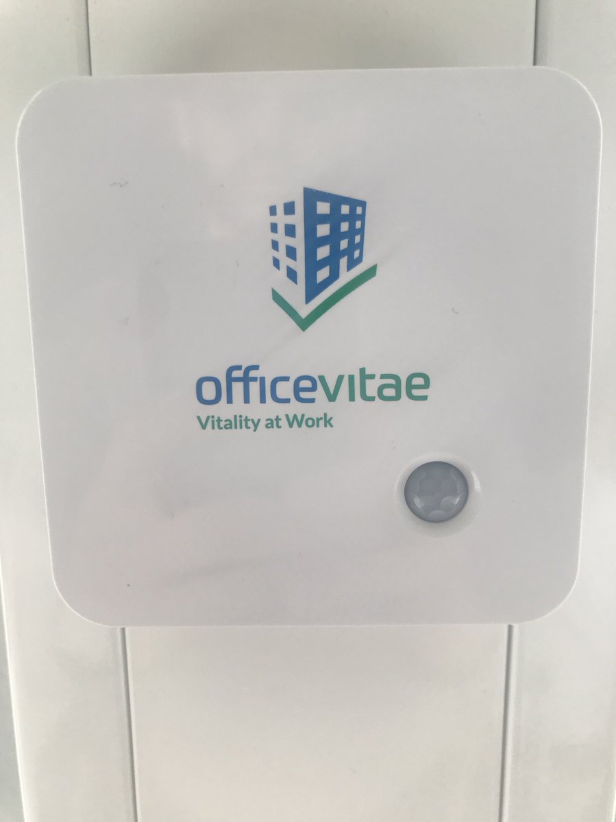 OfficeVitae's tweet photo. Last week we kicked of our partnership with the @hsrotterdam. We installed our sensor boxes at the faculty of facility management, where the students can use the indoor environment data collected to support graduation projects. https://t.co/fs9ZQ4vFzu