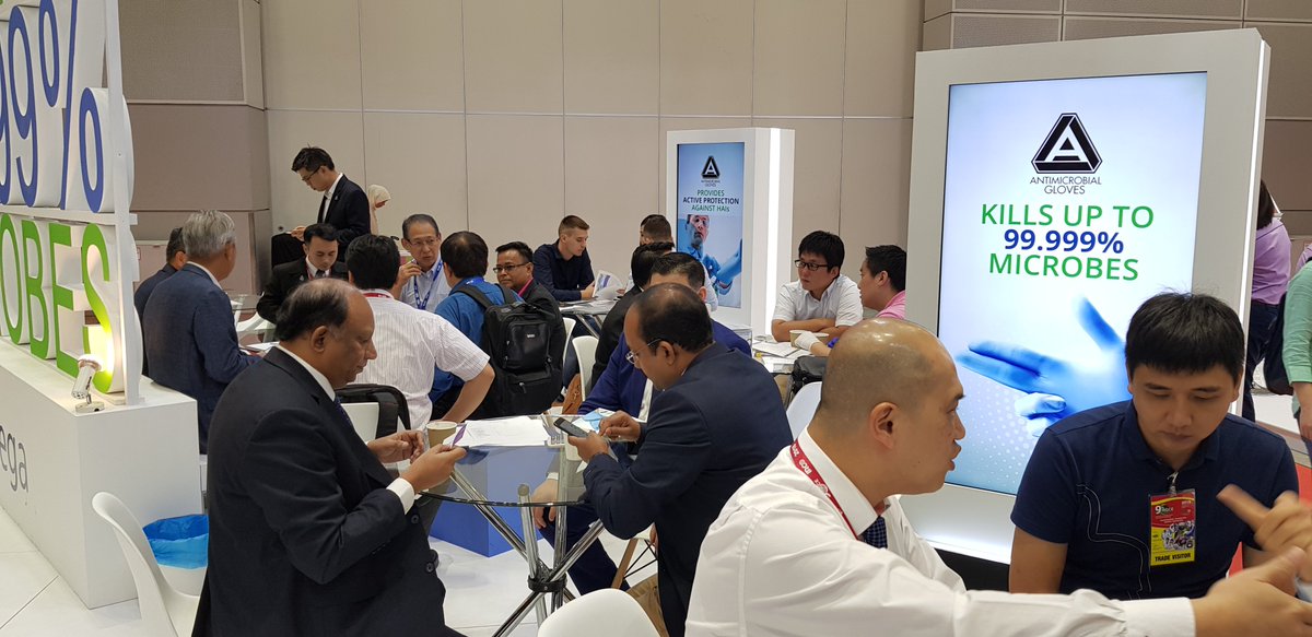 AMG_Gloves's tweet photo. A big shout out to all our guests who visited us at the 9th International Rubber Glove Conference &amp; Exhibition held at Kuala Lumpur Convention Centre, Malaysia. Thank you for the overwhelming response and support towards #AMG #antimicrobialgloves! #IRGCE #KLCC https://t.co/FiDgHJw2Hg