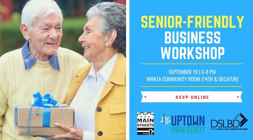 On September 19th you’re invited to our #seniorfriendly business workshop! This free session will cover low-cost ways to make your business accessible to patrons of all ages. Join us to help make #UptownMainStreet a more inclusive place for all! facebook.com/events/3183190…