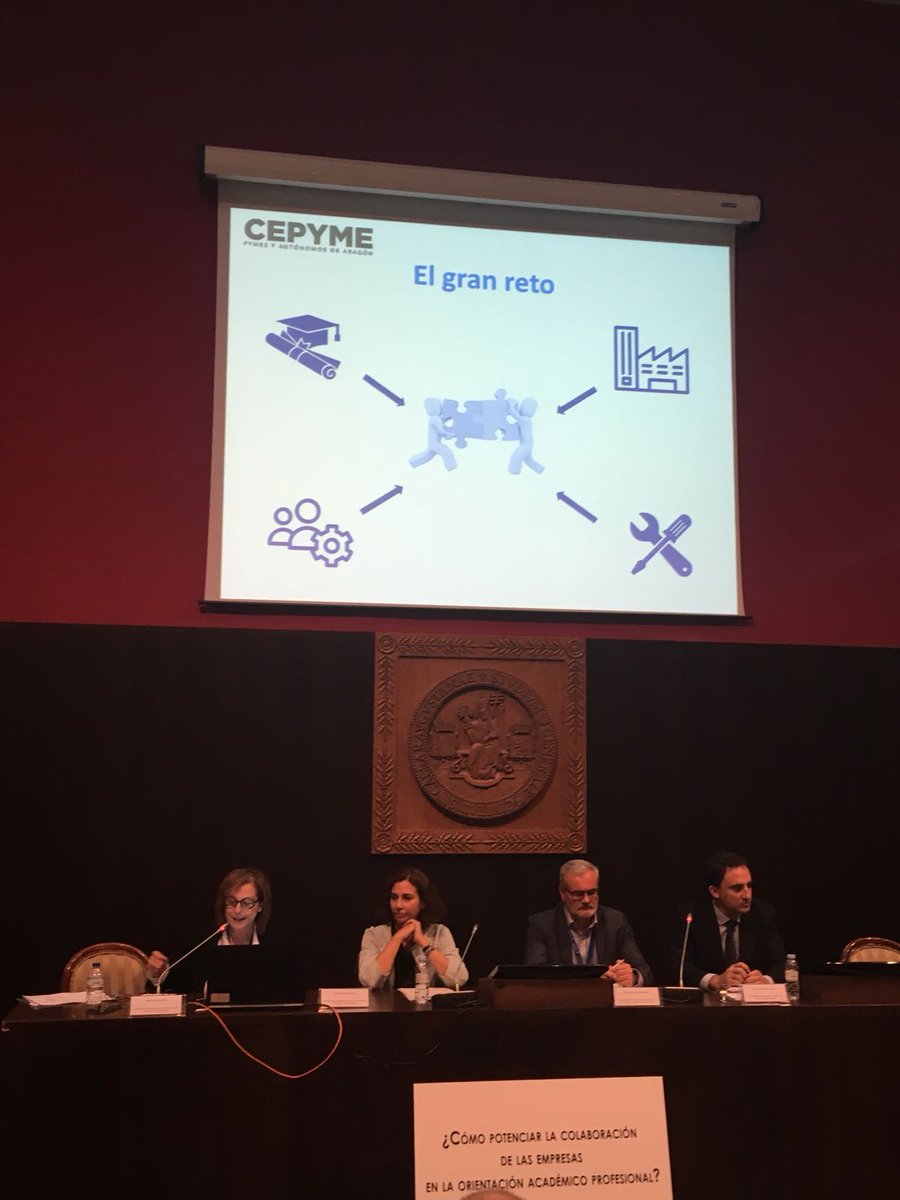 cepymearagon's tweet photo. Pilar Burgués, responsable de Programas de Empleo y Gestión de Personas de CEPYME Aragón: "El gran reto es la #orientación integral que incluye:
✅Orientación académica
✅Orientación Empresarial
✅Orientación profesional"

#CIOU2018 https://t.co/WXVLiSq7qz