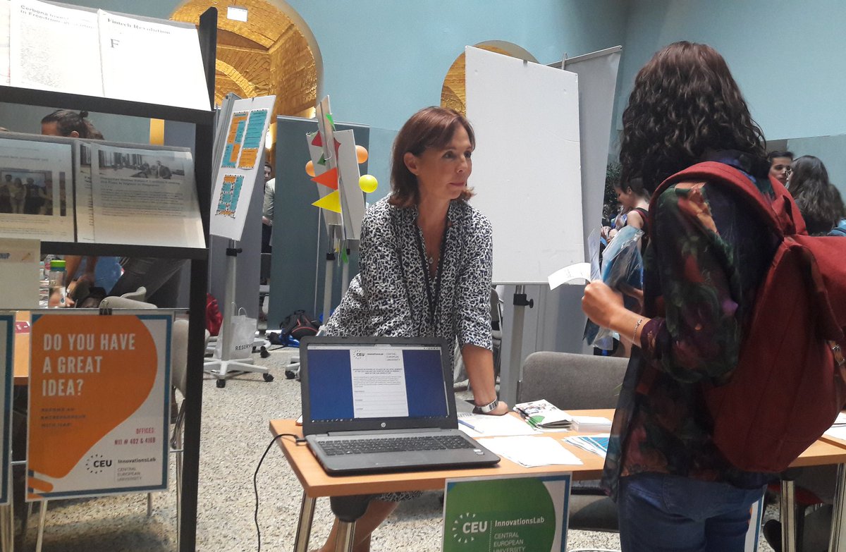 ceuilab's tweet photo. iLab is greeting CEU students at the Welcome Afternoon #ceuilab @ceuhungary https://t.co/wSxPaKiI5k