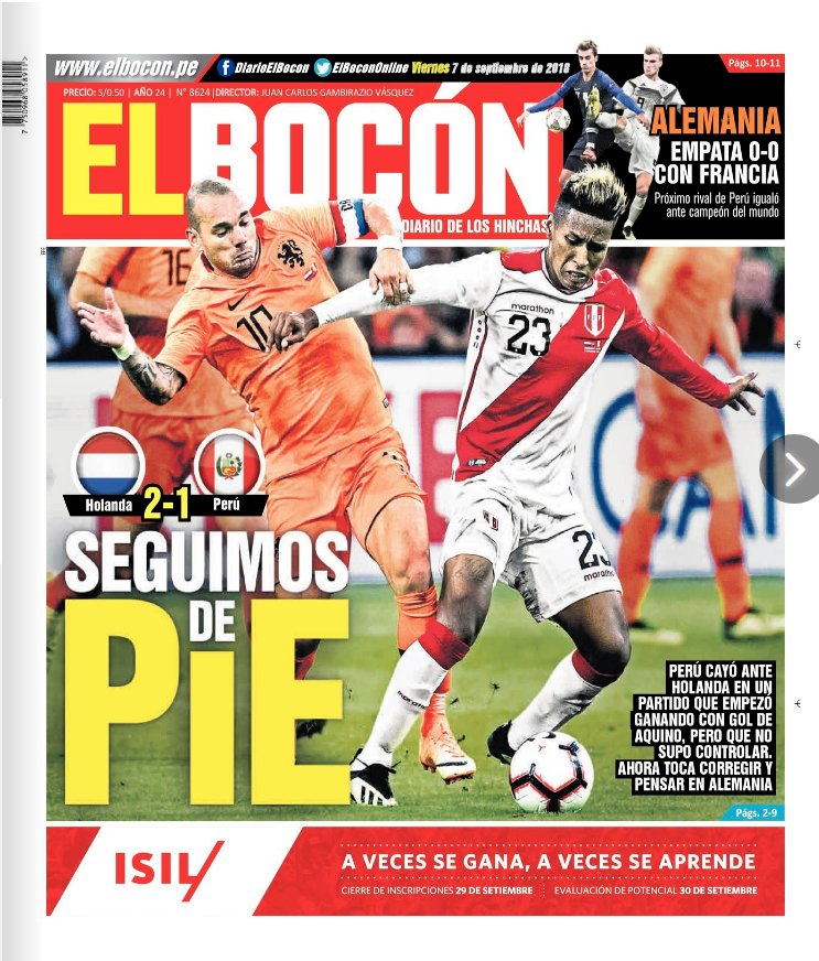 elbocononline's tweet photo. #LaPortadaDeElBocón 📰⚽ #NEDPER
📲 Más información en:
https://t.co/6Id7vDayRJ https://t.co/7Ei8pIUjfa
