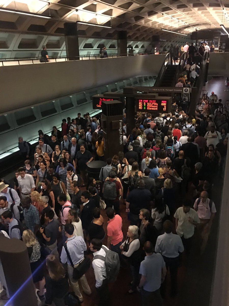TheConcertManDC's tweet image. Shit Show again at Farragut North as an escalator is broken. #unsuckdcmetro ⁦@unsuckdcmetro⁩ #dcmetro