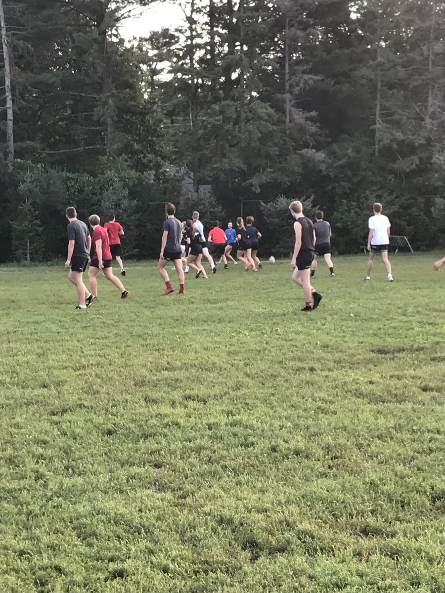 OTRugbyCoach's tweet photo. Thursday &amp; Friday morning touch rugby is mathematical!  50 kids + 2 alum +3 coaches = rugby nirvana.  Perera, that's for you. #reddevilsrugby #oths https://t.co/pC4aR31g9T