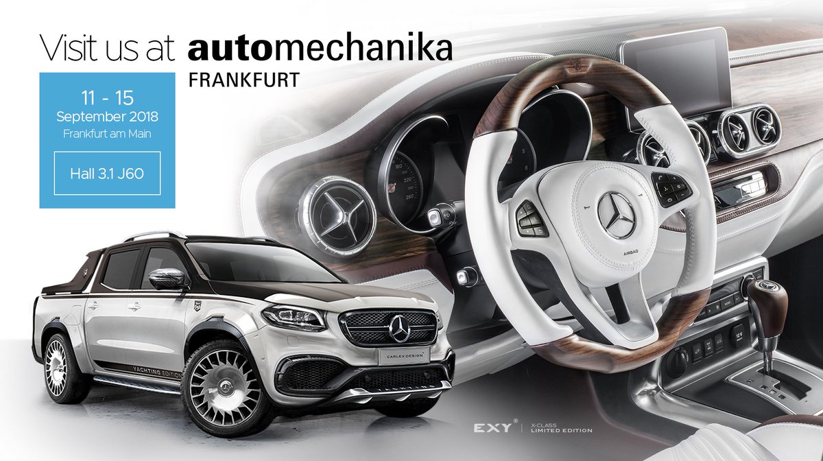 CarlexDesign's tweet image. Automechanika Frankfurt is just about to begin. Make sure you visit the Carlex Design Germany stand, where our experts will tell you all about our offer and our exceptional Mercedes-Benz Yachting. See you at the fair!
#automechanikafrankfurt #frankfurt #mercedes