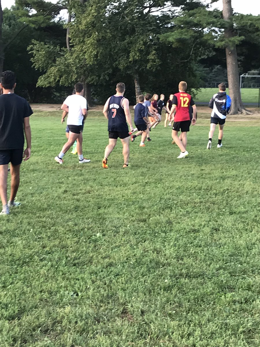 OTRugbyCoach's tweet photo. Thursday &amp; Friday morning touch rugby is mathematical!  50 kids + 2 alum +3 coaches = rugby nirvana.  Perera, that's for you. #reddevilsrugby #oths https://t.co/pC4aR31g9T