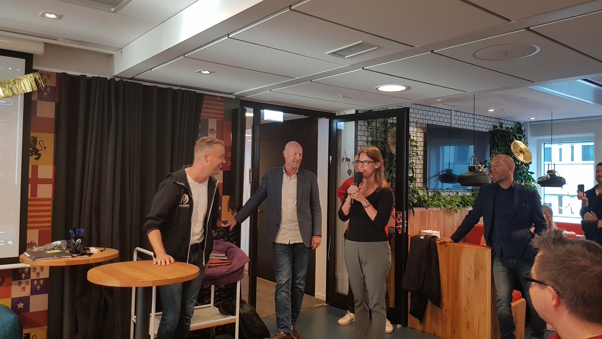 PdxInteractive's tweet photo. Yesterday we had a secret celebration of @TheWesterFront as well as Håkan who has served as our Chairman for years, during this we also seized the moment to enact the official crowning of @ebbalj , new CEO and Matriarch of Paradox as suggested by fans at #PDXCON2018! 🥳 https://t.co/xunFW2GLdc