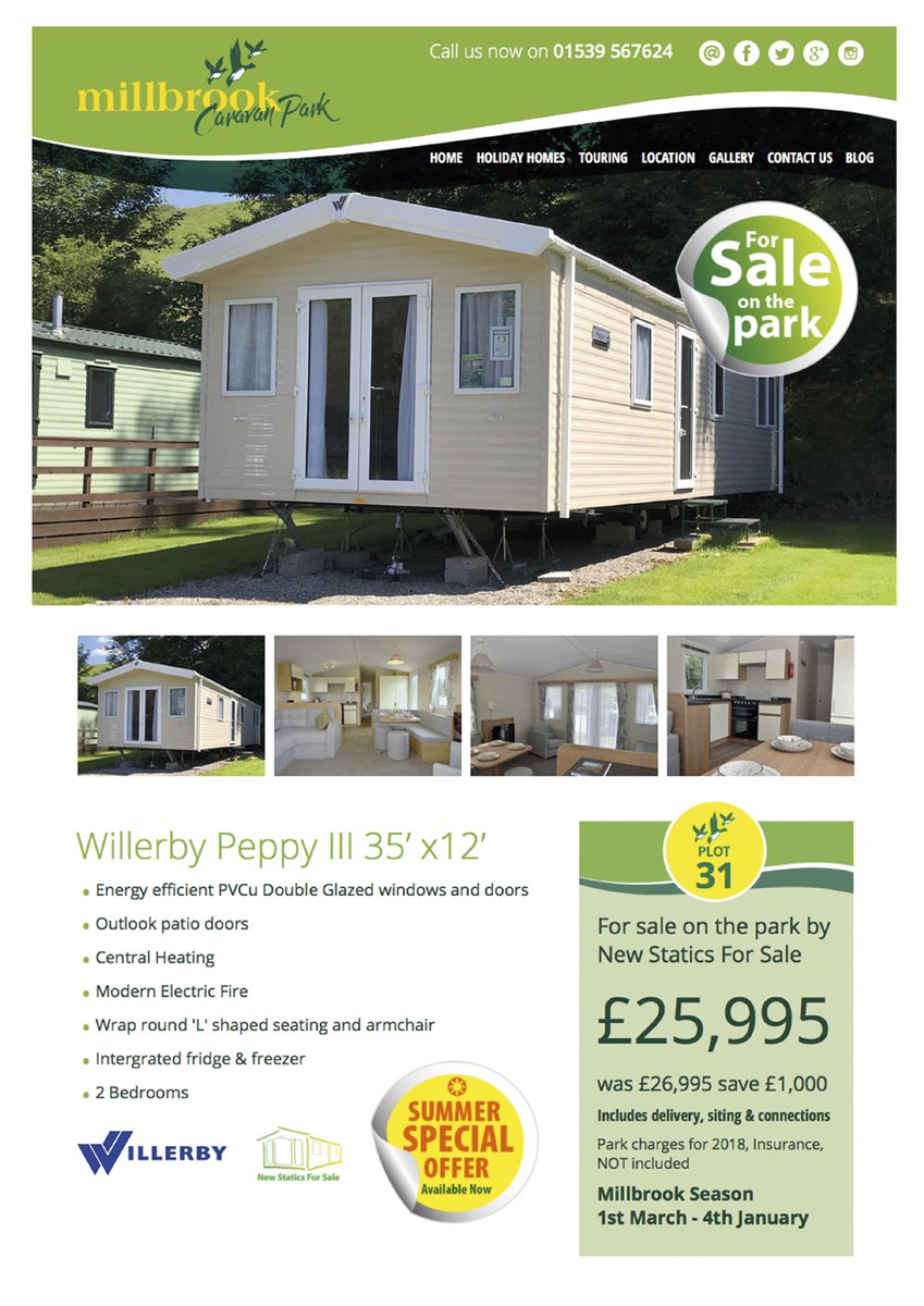 It may be meteorological autumn, but our summer special offer still applies on the @WillerbyHH Peppy from <a href="/newstatics4sale/">New Statics For Sale</a>.