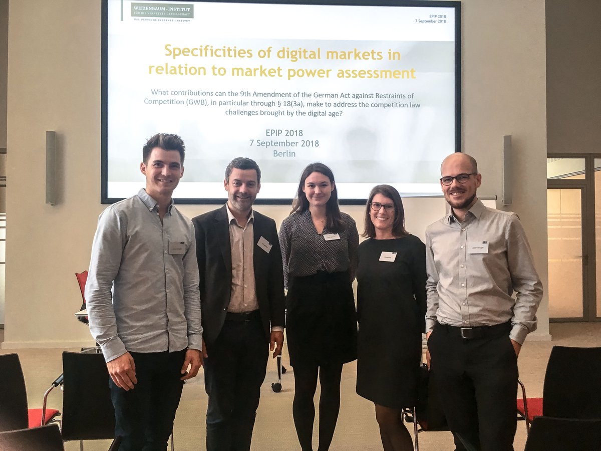 JWI_Berlin's tweet photo. We're proud to contribute to #EPIP2018 conference w/ our own Weizenbaum-track @esmtberlin! Fascinating discussions & insights on #IP, #DataEconomy, #GDPR, #CompetitionLaw w/ an international audience & several of our scholars as lecturers. #Copyright #Urheberrecht #DigitaleMärkte https://t.co/1DXpf7FoNU