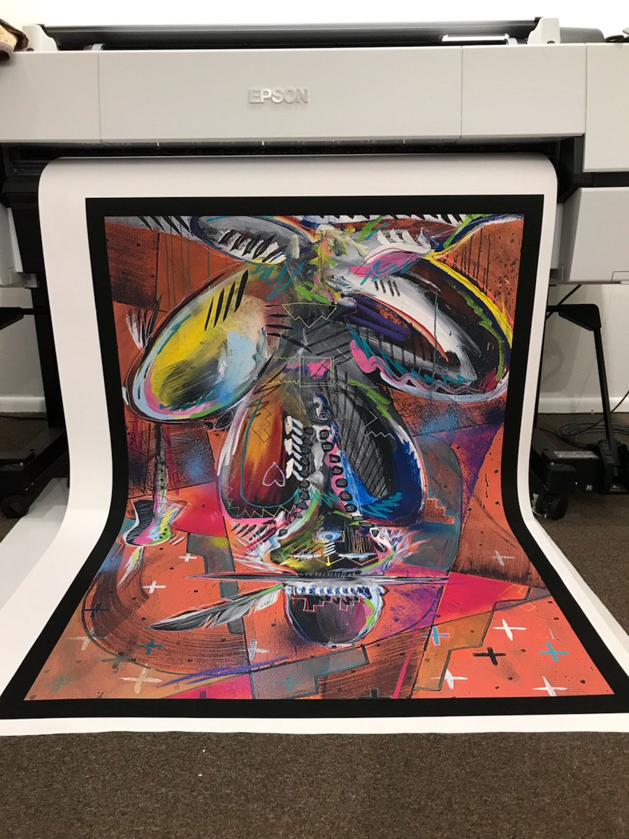 Collaborative piece by artist group Medicine Paint out of Albuquerque, New Mexico, and represented by Farahnheight Gallery in Santa Fe.  farahnheight.com #contemporaryart #newmexicoartists #newmexicotrue #capture #fineartreproduction
