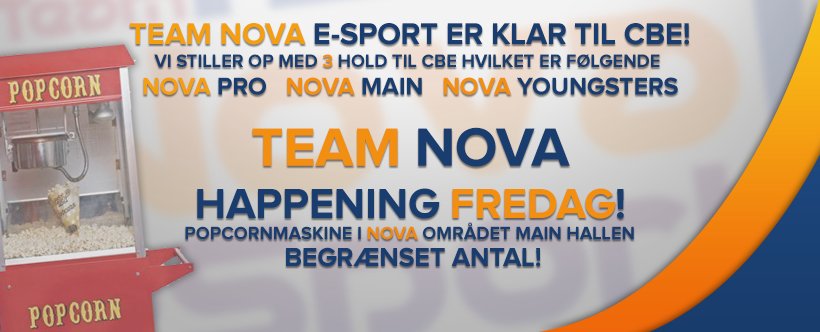TEAMNOVA_ESPORT's tweet photo. Er du klar til @CBE_GG ? Vi er klar 

NOVA PRO: 
@OzA_CSGO 
@VazorCSGO 
@KaDaZCSGO 
@OfficialzYNC 
@dannocsgo 
NOVA MAIN: 
@byAvovA 
@Counter_Freak 
@jensNcsgo 
@shaker_CSGO 
Chris
NOVA YOUNGSTERS; 
CheiHay 
OfficialTeqH
Bl0mmen
CHrisH
Kopper 

Free popcorn :) tonight https://t.co/hdKtk8bcYe