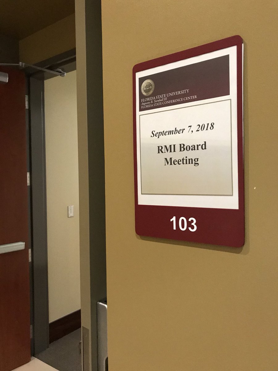 FSUWertheim's tweet photo. A warm welcome to our #FSUBiz Risk Management & Insurance Executive Council that is meeting this morning! #FSURMI https://t.co/HMRP6q46Kr