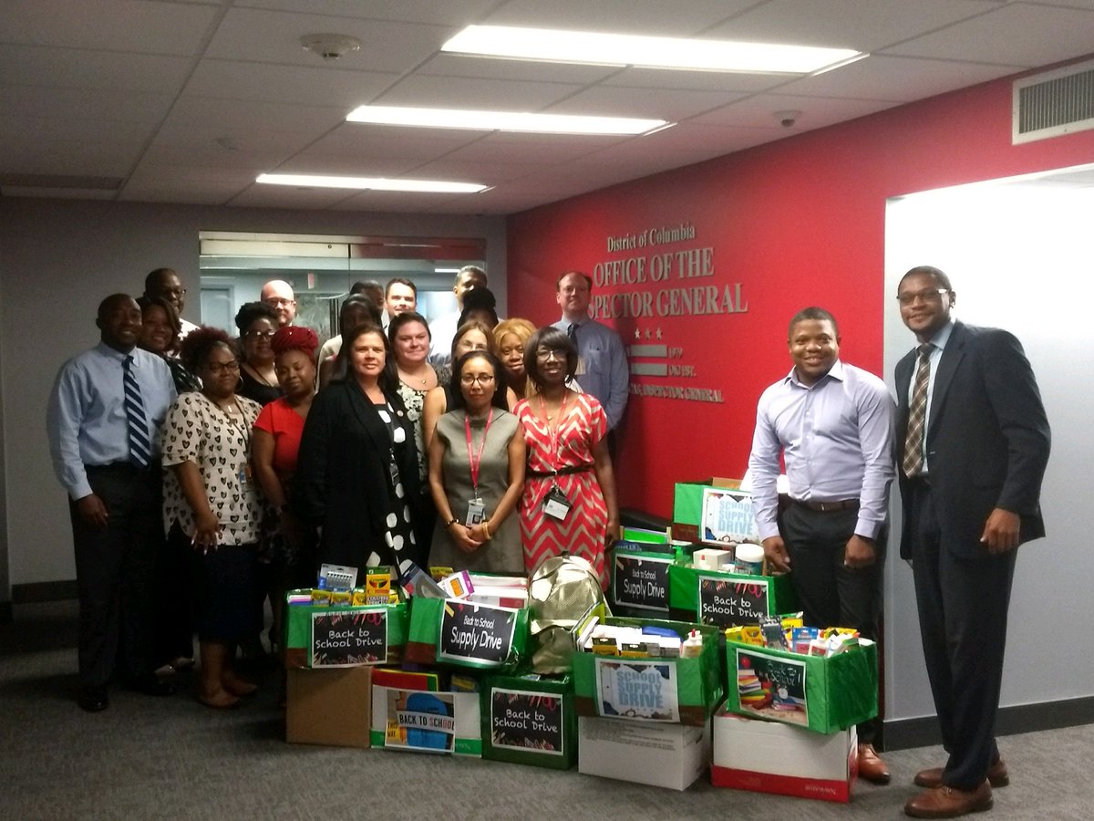 OIGDC's tweet photo. Serving up school supplies for @KetchamES @DrewES @DCPS_Community #SERVEsolvesave https://t.co/6XtU8tEnuK