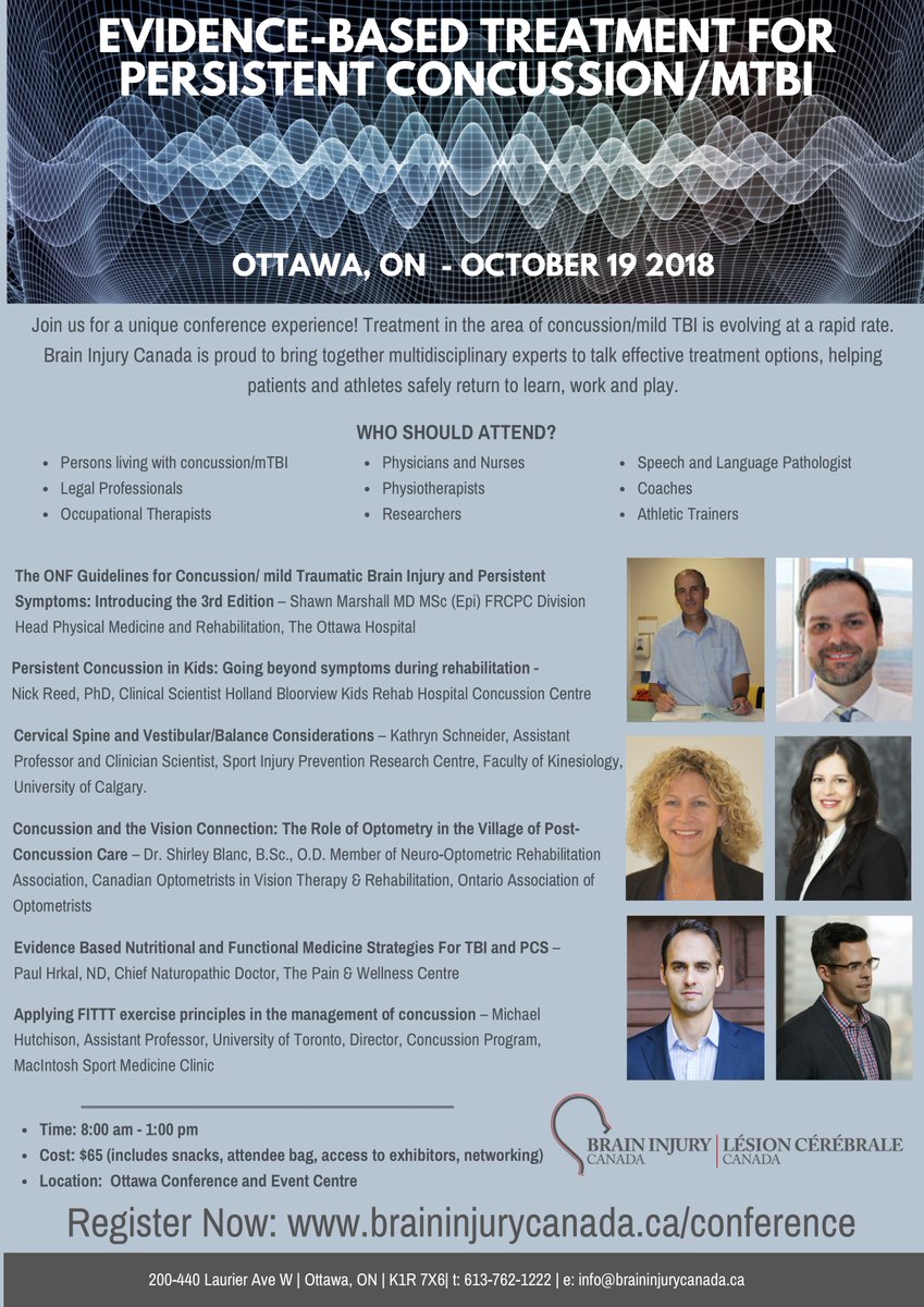 Complete Concussions (@ccmconcussions) on Twitter photo #Conference Alert! Have you registered for the <a href="/braininjury_CAN/">Brain Injury Canada</a> national conference in #Ottawa? It's coming fast! Amazing speakers and tons of #concussion information. More info at: braininjurycanada.ca/ottawa-confere… #tbi #mtbi #Conference Alert! Have you registered for the <a href="/braininjury_CAN/">Brain Injury Canada</a> national conference in #Ottawa? It's coming fast! Amazing speakers and tons of #concussion information. More info at: braininjurycanada.ca/ottawa-confere… #tbi #mtbi